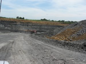  Surface coal mine where coal ash will be buried in Wabash County.